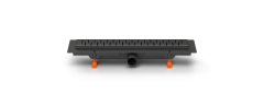 Душевой желоб MILLEAU Point M550PB с комбинированным затвором и черной декоративной решеткой