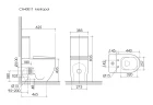 Напольный пристенный унитаз Metropol смыв Торнадо черный матовый CN4001TMB