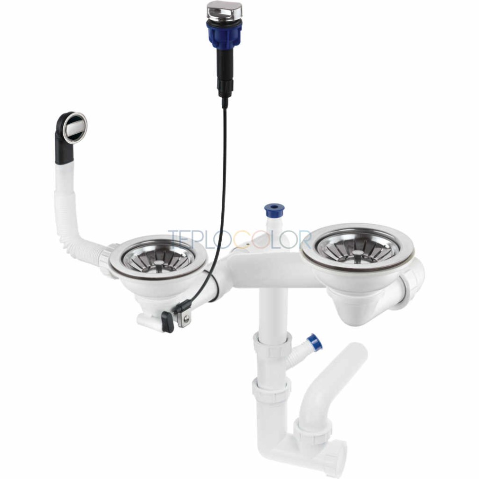 Сифон для гранитной мойки, 1.5 и 2-чаши - Space Saver