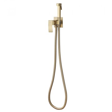 Смеситель ABBER Wasserfall AF8625G с гигиеническим душем, золото матовое