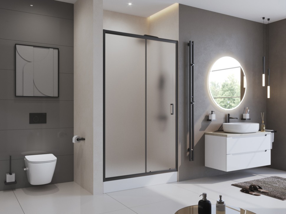 Душевая дверь BelBagno UNO-195-BF-1-120-P-NERO