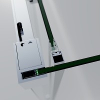 Душевой уголок Софт 2 (Soft 2) VSR-3SO28014CLG, 1400*800, брашированное золото, стекло прозрачное