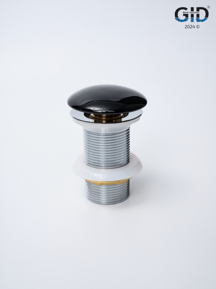 Донный клапан Gid без перелива Bl100 72201K черный глянцевый 7x7x10