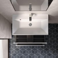 AQM900180WH &quot;S1&quot; тумба под умывальник подвесная 80 см., цвет белый глянец.