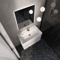 AQM900180WH &quot;S1&quot; тумба под умывальник подвесная 80 см., цвет белый глянец.