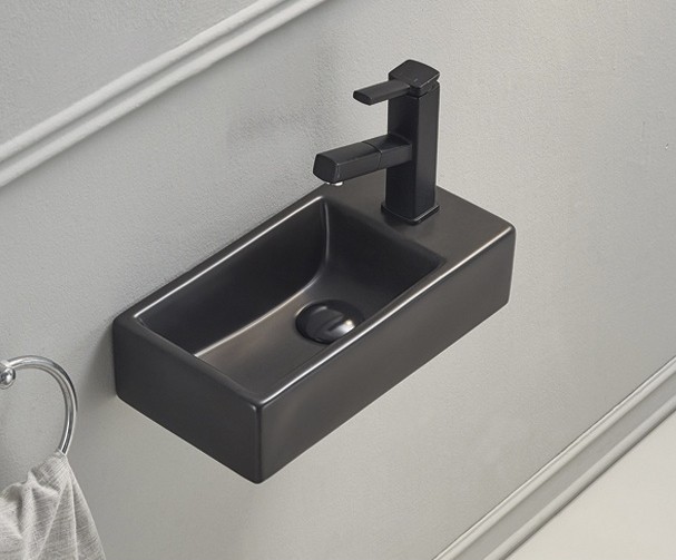 Раковина Gid Bm9270L 62201L подвесная черная матовая 40.5x20.5x10.5