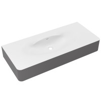 Раковина Vincea Caprise VCB-4CA120MWG, Corian, цвет белый матовый + серый матовый