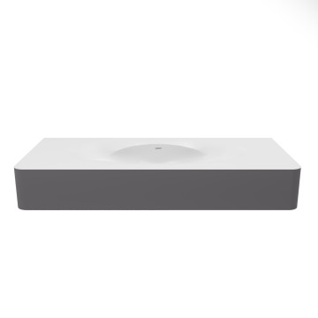 Раковина Каприз (Caprise) VCB-4CA120MWG, Corian, цвет белый матовый + серый матовый
