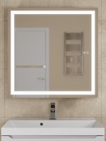 Зеркало шкаф с подсветкой в ванную 70 см, Uperwood Tanos, белое