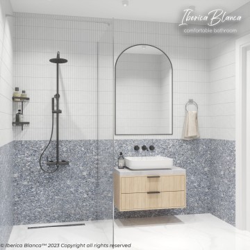 Душевая перегородка IBERICA BLANCA Mod.602 Walk In прозрачное стекло/хром 90х200см (IB602.SC.200.90)