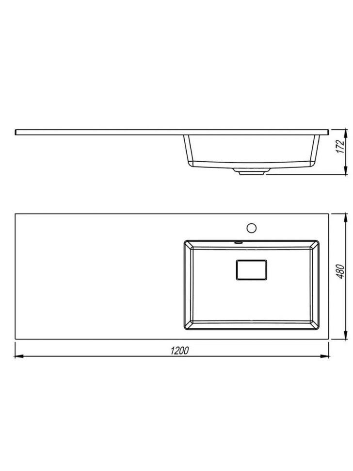 Раковина над стиральной машиной Uperwood Cosmos Quartz 120 см, правая, крыло слева, жасмин