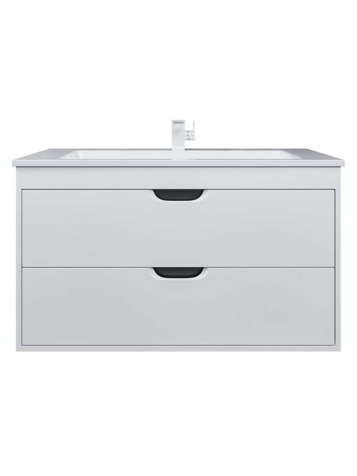 Тумба под раковину для ванной подвесная Uperwood Modul 95х44,4х55 см, белая/графит