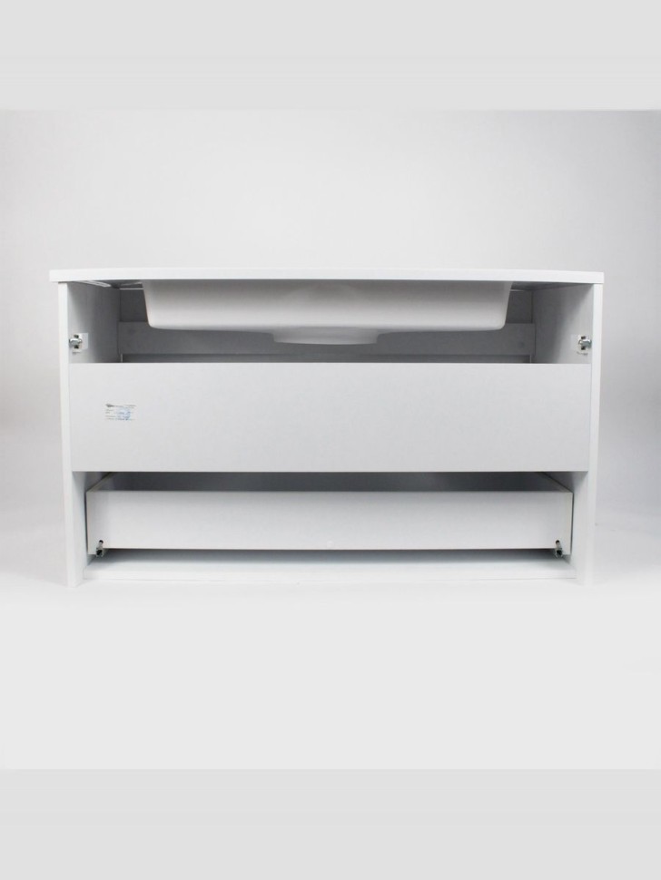 Тумба под раковину для ванной подвесная Uperwood Modul 95х44,4х55 см, белая/графит