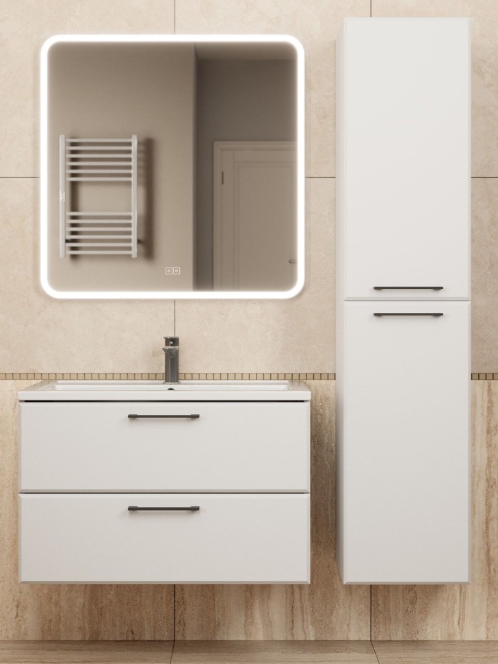 Тумба под раковину Uperwood Foster NEW 80 см, подвесная, белая