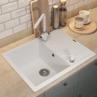 Кухонная мойка кварцевая Uperwood Quartz Premium UPD-03-01, прямоугольная, белая