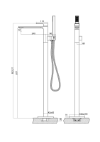 Напольный смеситель BelBagno LUCE LUC-FMT-CRM