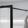 Душевая перегородка Walk-In VSW-1HC800CFB, 800*2000, черный, стекло прозрачное/рифленое
