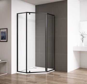 Душевой уголок CEZARES ECO-O-R-2-100-C-NERO