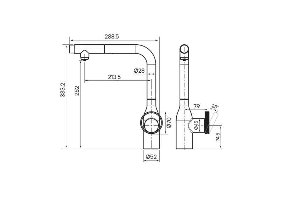Смеситель для кухни Urban, белый матовый, Ur213104-431(WH), Starke-Paulmark