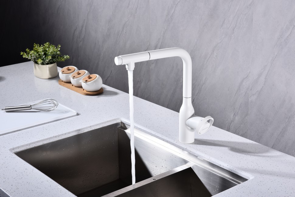 Смеситель для кухни Urban, белый матовый, Ur213104-431(WH), Starke-Paulmark