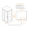 Душевой уголок RGW Classic CL-046B, прозрачный, распашные двери, 100 см x 80 см, черный