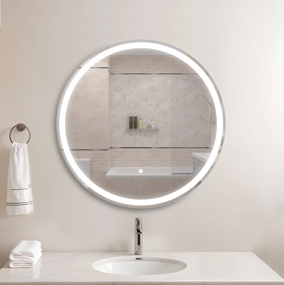 Зеркало LED OTTIMO Luna New D700 c сенсорным выключателем и диммером