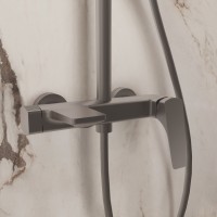 Душевая стойка Puro VSFS-5P1GM с изливом, вороненая сталь