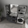 Тумба подвесная STYLE LINE "Атлантика 80", Люкс Плюс графит с раковиной Атлантика 80  