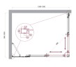 Душевой уголок BelBagno LUCE-AH-21-130/100-C-Cr