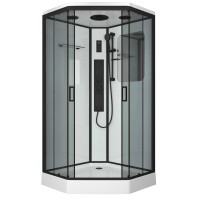 Душевая кабина Niagara Premium NG-6901-01GD BLACK (90х90х220) низкий поддон(16см),черный,стекло тонированное,4 места