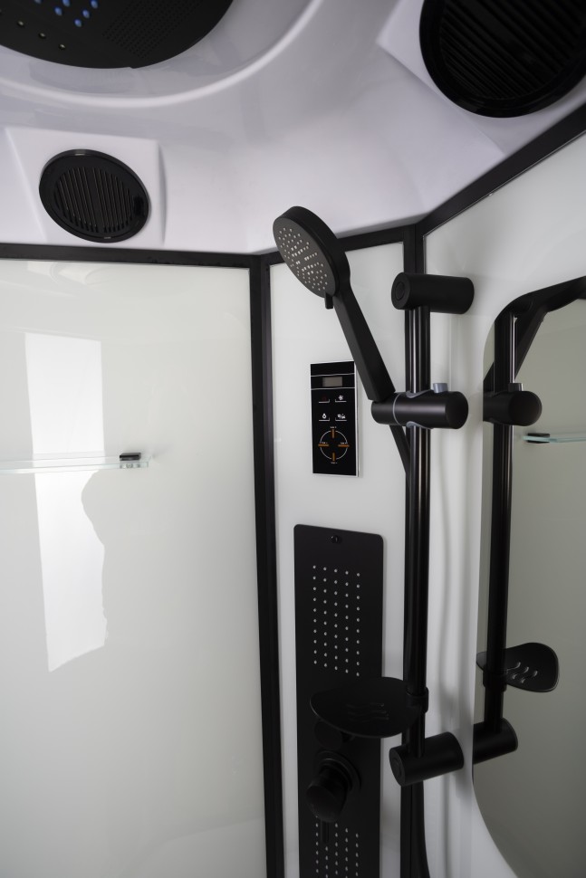 Душевая кабина Niagara Premium NG-6901-01GD BLACK (90х90х220) низкий поддон(16см),черный,стекло тонированное,4 места