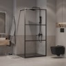 Душевая перегородка Niagara Nova NG-688-12BLACK (120х195) черный матовый,стекло прозрачное,1 место