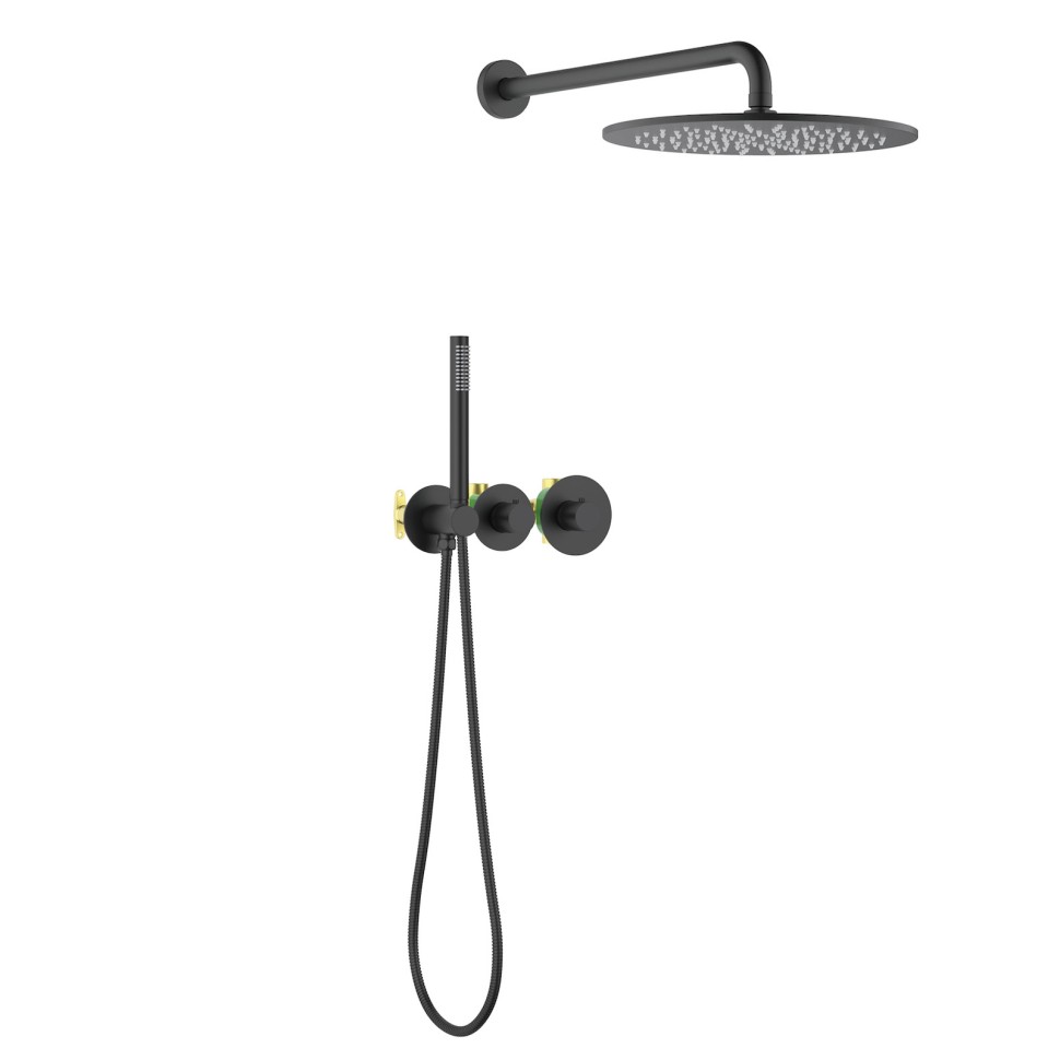Душевая система встроенная с термостатом Timo Saona SX-2359/03SM черный