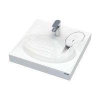 Раковина над стиральной машиной MOND 720431, белая, 60х55, с комплектом, Paulmark