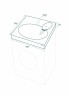 Раковина над стиральной машиной MOND 720431, белая, 60х55, с комплектом, Paulmark