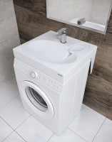 Раковина над стиральной машиной MOND 720431, белая, 60х55, с комплектом, Paulmark