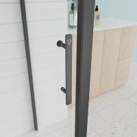 Душевой угол Veconi Evo 100SP B 1000х900x1950, черный матовый, прозрачное стекло