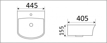 Умывальник CeramaLux 78369 A