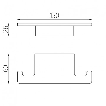 Крючок двойной ABBER Funktion AA1152 хром