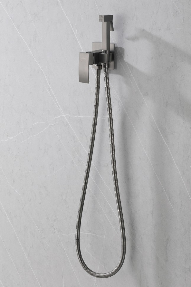 Смеситель ABBER Wasserfall AF8625NG с гигиеническим душем, никель