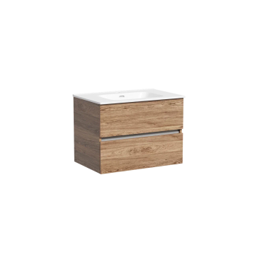 Тумба подвесная SANCOS Urban 690х450х550, c двумя ящиками оснащенными доводчиками, дуб чарльстон , арт. UR70ECH