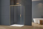 Душевой уголок Софт 2 (Soft 2) VSR-3SO29011CLG, 1100*900, брашированное золото, стекло прозрачное