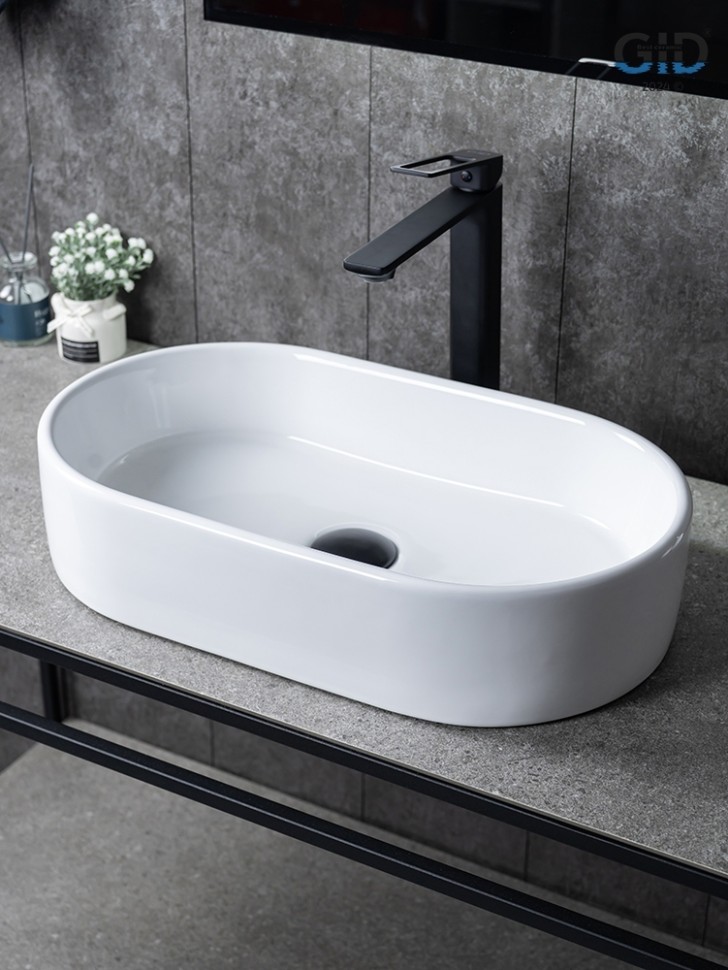 Раковина Gid N9020 51209 накладная белая 52.5x30.5x11.5