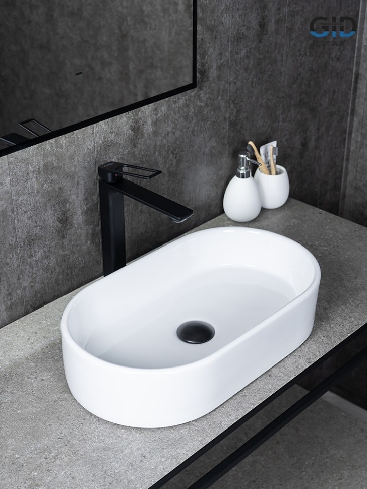 Раковина Gid N9020 51209 накладная белая 52.5x30.5x11.5