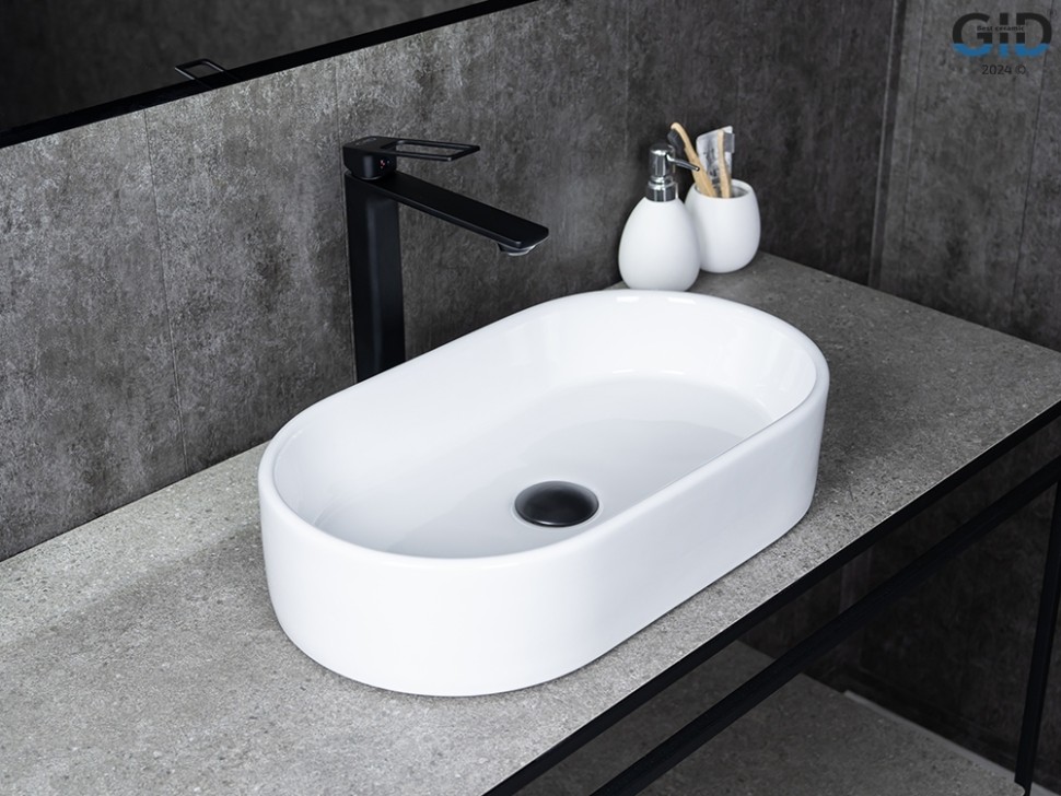 Раковина Gid N9020 51209 накладная белая 52.5x30.5x11.5