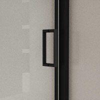 Душевая дверь City VDS-5CT110CLB, 1100, черный, стекло прозрачное