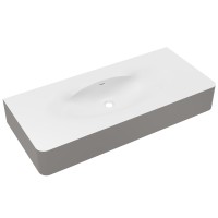 Раковина Vincea Caprise VCB-4CA120MWLG, Corian, цвет белый матовый + светло-серый матовый