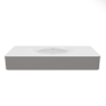 Раковина Vincea Caprise VCB-4CA120MWLG, Corian, цвет белый матовый + светло-серый матовый