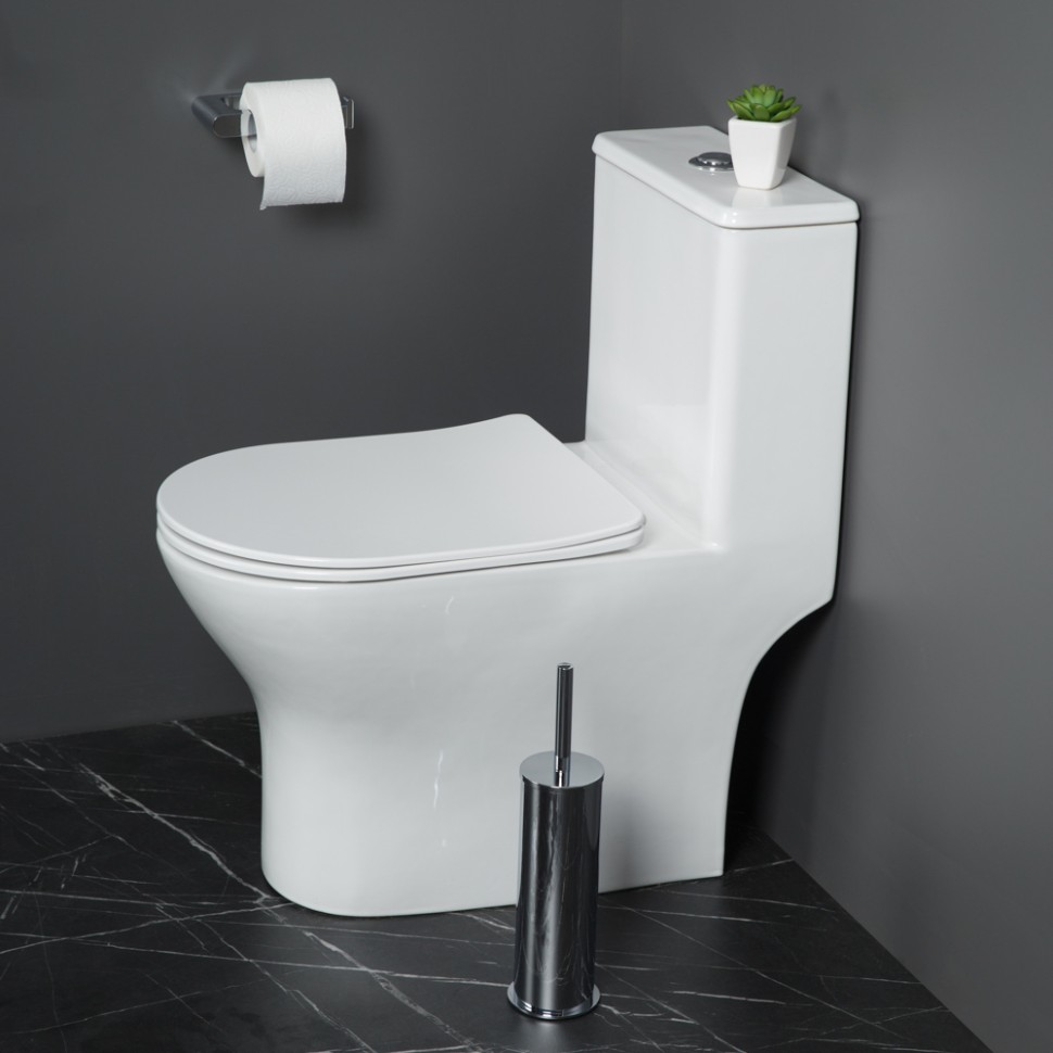 Унитаз-моноблок с сиденьем BelBagno LOUNGE BB8618CPR-MN/SC