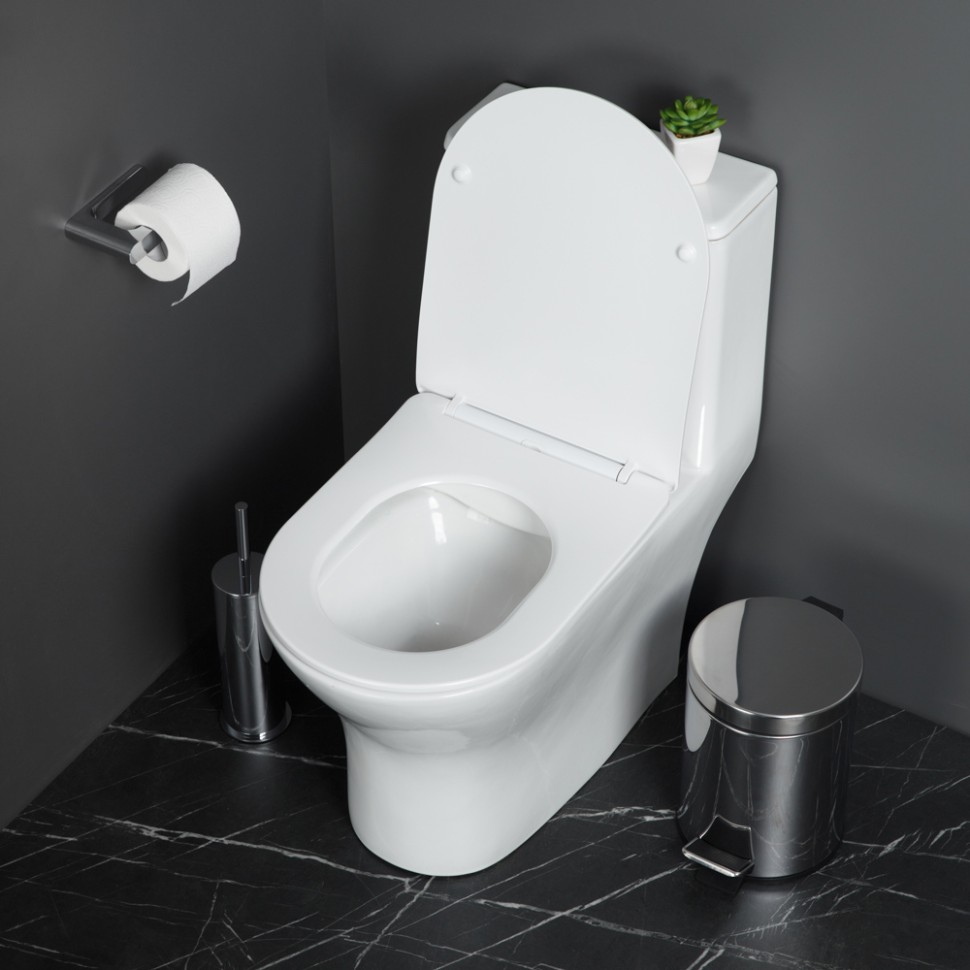 Унитаз-моноблок с сиденьем BelBagno LOUNGE BB8618CPR-MN/SC